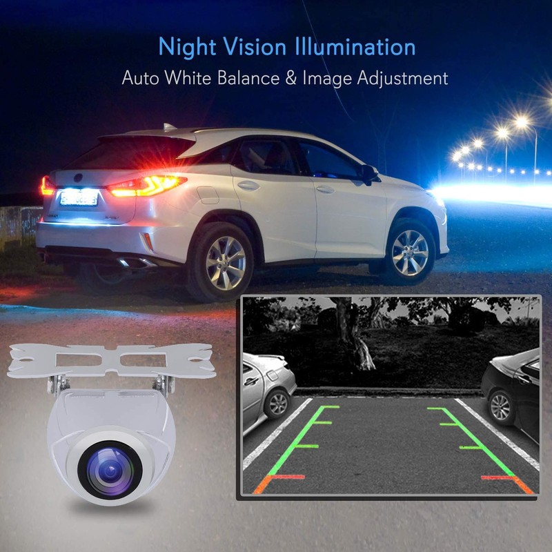 Pyle Car Rearview Backup Camera - Compact, Night Vision Illumination,