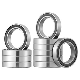 boeyeleny 6803-2RS Deep Groove Ball Bearings, Pack of 12, 17 x 26 x 5 mm, High Carbon Chrome Steel, Double Sealed Rubber Deep Groove Ball Bearing, Ball Bearing