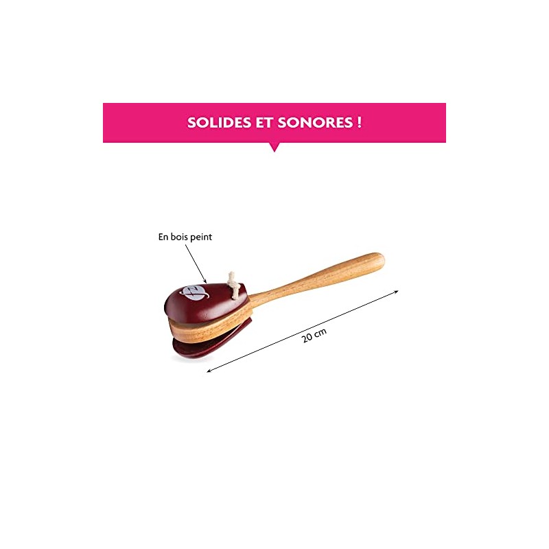 FUZEAU 70774 Castanets with Handle 20 cm