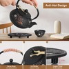 Japanese Style Cast Iron Teapot with 4 Tea Cups Trivet
