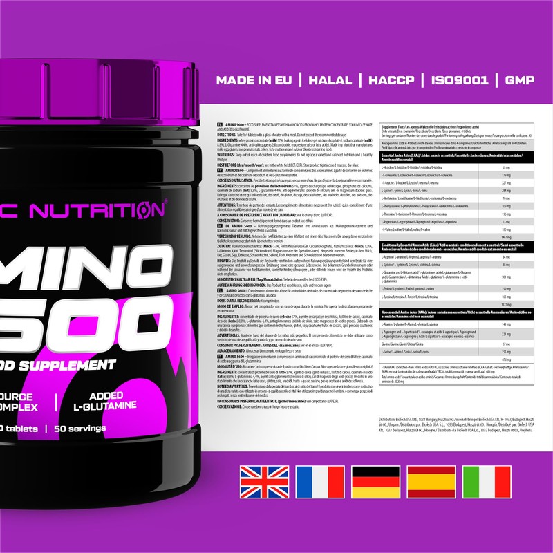 Scitec Nutrition Amino 5600 Tablets, Essential & BCAA Amino Acids
