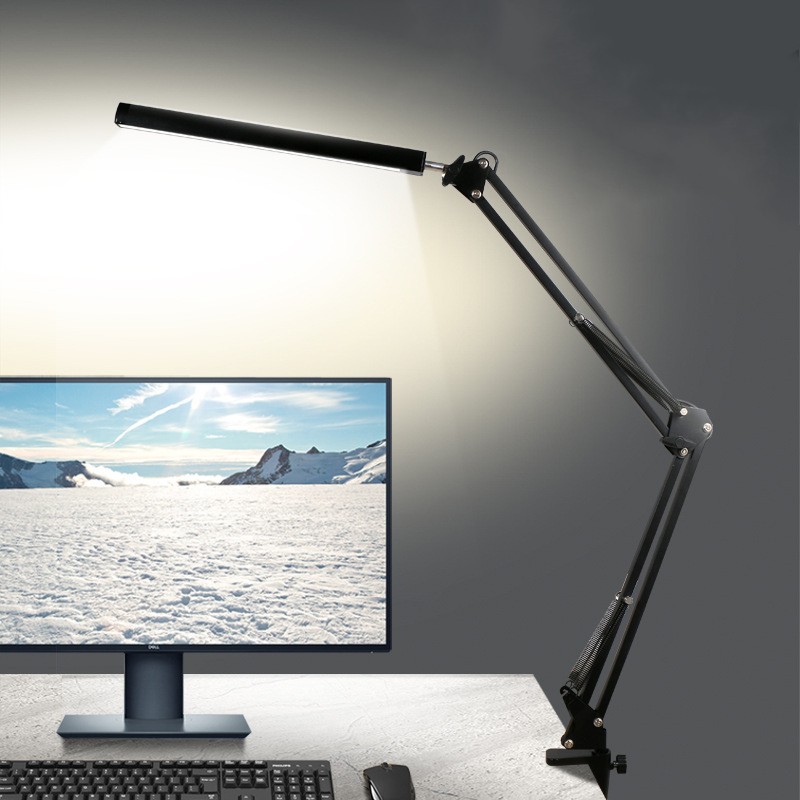 LED Folding Long Arm Eye Protection Reading Desk Lamp USB