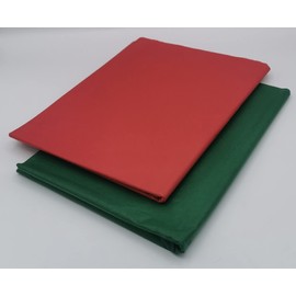 100 Coloured Tissue Paper/Gift Wrap/Wrapping Paper Sheets (20 x 30) by ODL Packaging (Red & Dark Green Mix)