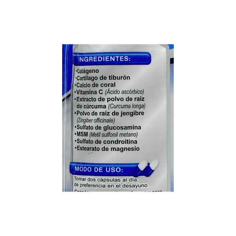 Colágeno Con Glucosamina Flx Supra Natura 72 Cáps 500 Mg