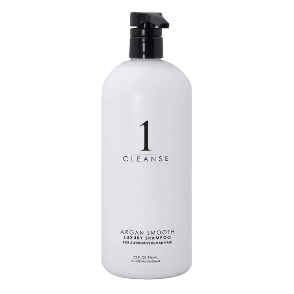 Jon Renau Argan Smooth Luxury Shampoo for Human Hair, 33.8 Ounce