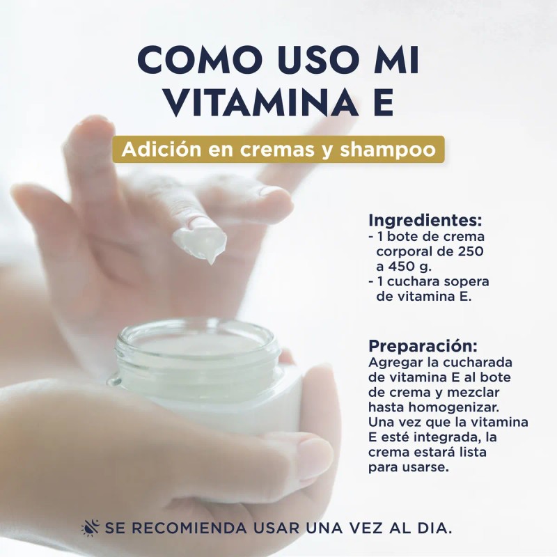Hebbe aceite vitamina E oleosa 50 g, nutrición facial, capilar