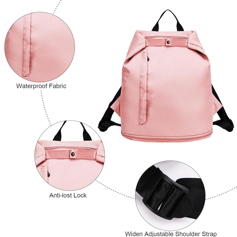 FAVORTALK Drawstring Backpack Dry-Wet Separation Drawstring Bags Waterproof Drawstring Gym