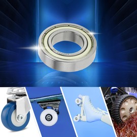 ACROPIX 6904ZZ Deep Groove Ball Bearings P0 20x37x9mm Lubricated Bearings Double Metal Seal Silver Tone Scooter Skateboard Wheel - Pack of 5