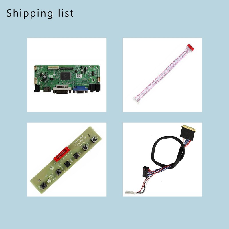 VSDISPLAY HD-MI VGA DVI LVDs Controller Card 40 Pin for