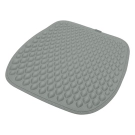 Partuto 1 Pc 47x47cm Universal Car Seat Cushion - for Car Travel Driving Seat Protection Pad Cover Anti-Slip - Ice Silk Gray