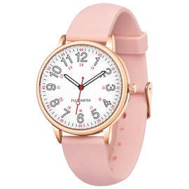 IBSO Nurse Watch for Nurse Medical Professionals Men Women Easy to Read Dial Wristwatches Silicone Band Second Hand Watches (102 WE PH)