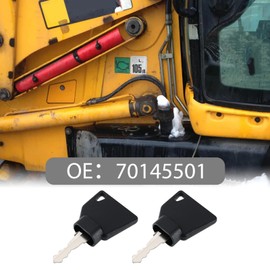 ECSiNG 10PCS Ignition Starter Keys 70145501 14607 Compatible with JCB 3CX Excavator Agricultural Machinery Heavy Equipment Replacement Accessories