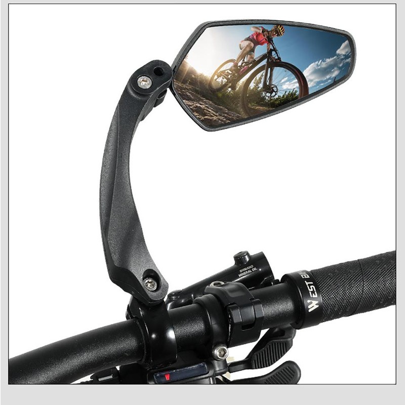 Bike Mirror Handlebar Mount Riding Rearview Mirror Adjustable Rotatable Safety