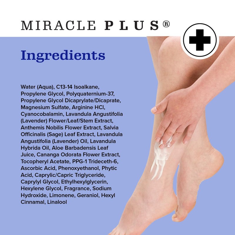 Miracle Plus Magnesium Cream For Leg Relief | Magnesium Lotion