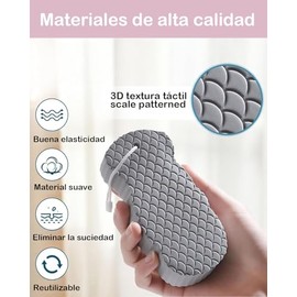 Esponja Exfoliante Corporal, Esponja Para Baño, 4 Piezas, Uso Diario Para Piel Sensible, Exfoliación Suave, Ideal Para Mujeres Y Niños, Tamaño 12.8 X 6 X 2.5 Cm