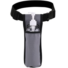Funda para botella de masaje YOURUIMEI - Paquete de 2 botellas de aceite de masaje ajustables (gris, 1 botella)