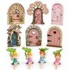 XLTXWD 10Pcs Fairy Garden Ornament Set, Decorative Mini Fairy Doors,