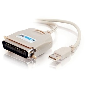 C2G 16898 USB to Centronics 36 (C36) Parallel Printer Adapter Cable, Beige (6 Feet, 1.82 Meters)