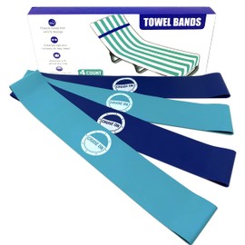 Cruise On Towel Bands for Cruise Chairs (4 Pack), Better Alternative to Towel Clips for Beach, Pool & Ships, Essential for 2026 & 2027 Trips, Secure & Stylish, Blue & Teal