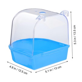 GANAZONO Eco-Friendly Covered Bird Bath Multi-cage Bird Bath for Parrots Budgies Canaries