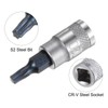 sourcing map Torx Bit Socket T20 Solid Star 1/4" Drive