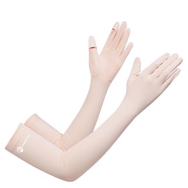 FGSS Summer Sunblock Gloves for Women Men - Long Ice-Silk Gloves Fashion Non Slip Driving Mittens Outdoor Cyling UV Protection