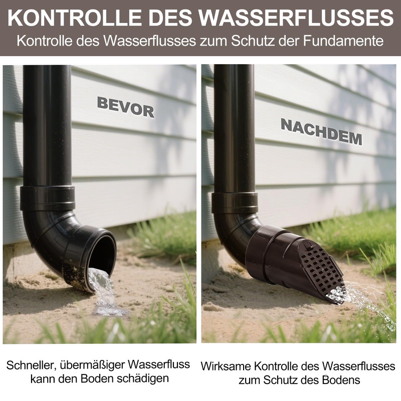 Gutter Downpipe Leaf Guard Gutter Guard (Brown)