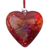 Glass 12cm Large Friendship Heart Hanging Hand Red Craft Keepsake