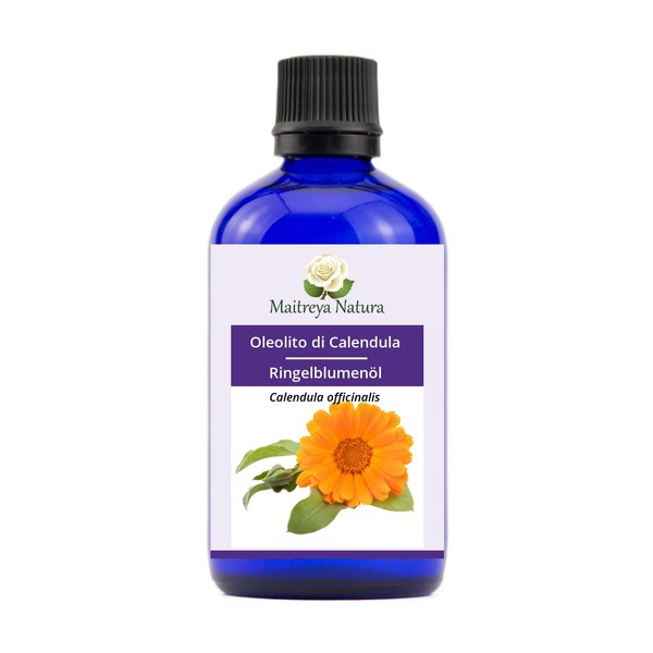 Maitreya Natura Organic Marigold Oil, 100% Natural, 50 ml - Aromatherapy, Massages, Body, Hair and Skin Care - Controlled and Certified Quality, Cruelty Free, Vegan