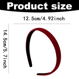 Women's Headband, Padded Headband Made of Velvet Fabric, Retro Style Headband, Vintage Hair Accessories, Pack of 2