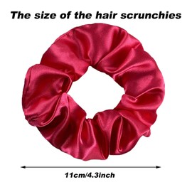 6 Pieces Silk Satin Hair Scrunchies for Women & Girls, Soft Elastic No Damage Hair Ties, Colorful Ponytail Holders for Teens and Ladies,Hair Accessories