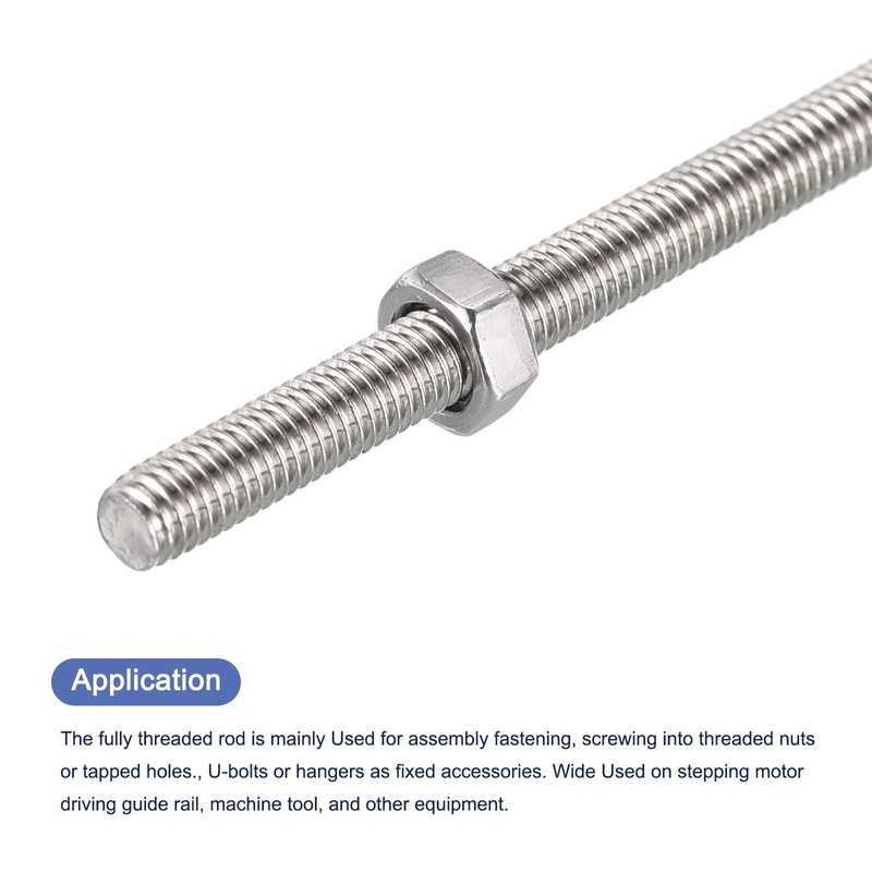 QUARKZMAN Pack of 12 M4 x 250 mm Fully Threaded