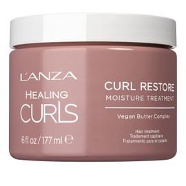 L'ANZA Moisturising Curl Treatment - Leave-in Cream for More Moisture, Tames Frizzy Hair and Protects Against Heat, Sulphates and Parabens Free (177 ml)