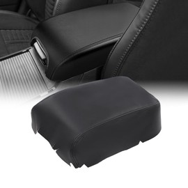 PIT66 Armrest Cover Replacement Center Console Lid Cover Compatible with Dodge Charger 2011-2023 Leather Black