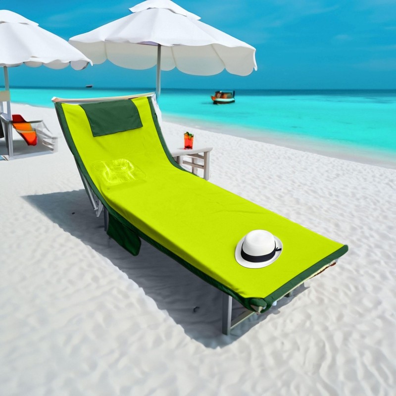 o-day Deluxe Microfibre Beach Towel with Side Pockets and Inflatable