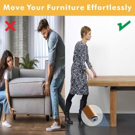 20PCS 3/4" Furniture Sliders, Chair Leg Floor Protectors for Carpeted & Hardwood Floors, Furniture Pads Protectors for Wooden Furniture Feet Legs, Table Sofa Cabinet
