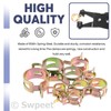 Swpeet 121Pcs 7-22mm Spring Band Hose Clamps with Swivel Flat