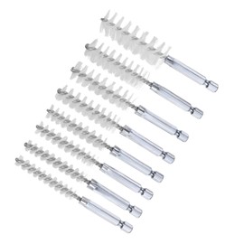 CoCud Bore Brush Set, 8mm 9mm 10mm 11mm 13mm 15mm 17mm 19mm Dia, Nylon Twisted Cleaning Wire Brushes with 1/4 Inch Hex Shank - (Applications: for Power Drill), 8-Pieces