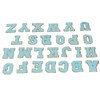 26 Pcs Iron On Letters A to Z Blue Letters