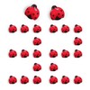 Edible Ladybug Cupcake Toppers 32pcs, Ladybug Icing Decorations for Cakes,
