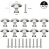 nutmanel 10pcs Zinc Alloy Cabinets Knobs Handles, Round Silver Drawer