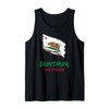 Dunsmuir California Paint Splatter Flag Vacation Souvenir Tank Top
