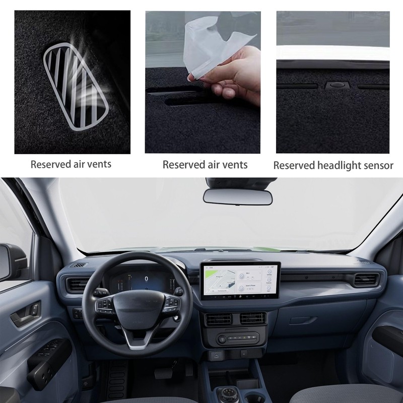 FFIHTY Upgraded Dashboard Mat for 2022-2025 Ford Maverick Polyester Dashboard
