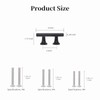 NNEGS 3 inch Matte Black Cabinet Hardware Cabinet Handle Black