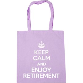 Hippowarehouse Keep Calm and Enjoy Retirement Tote Shopping Gym Beach Bag 42cm x38cm, 10 litres