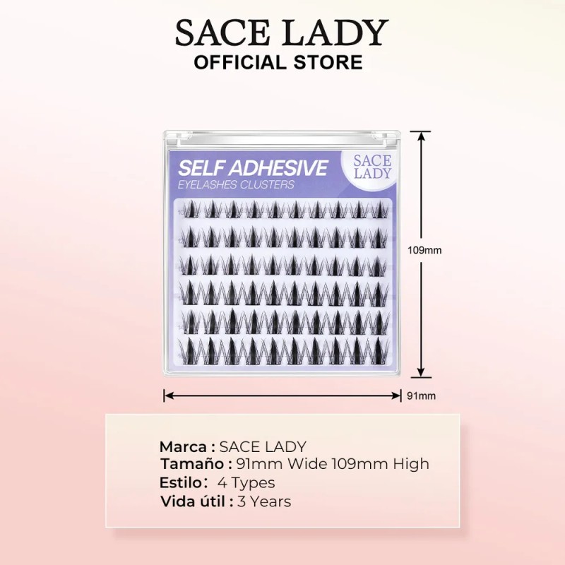 Sace Lady Pestañas Postizas Mixtas Naturales 8-16mm D 0.10mm 01