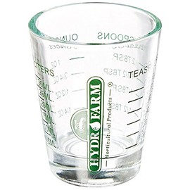 Hydrofarm HGMMSG, case of 12 Mini Measure Shot Glass, 1 Ounce, Clear