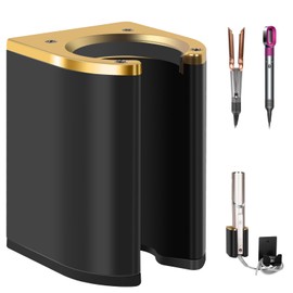 Fippkargo Wall Mount Holder Compatible with Dyson Airwrap/Airstrait Styler, Hair Dryer Holder for Shark FlexStyle, Universal Curling Iron Organizer Holder for Bathroom Vanity