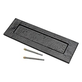 Bulk Hardware BH01857 Letter Plate 250 x 75mm Plain Black Antique