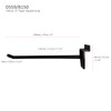 50PCS Slatwall Hooks - 6" / 150mm Single Plastic Hooks